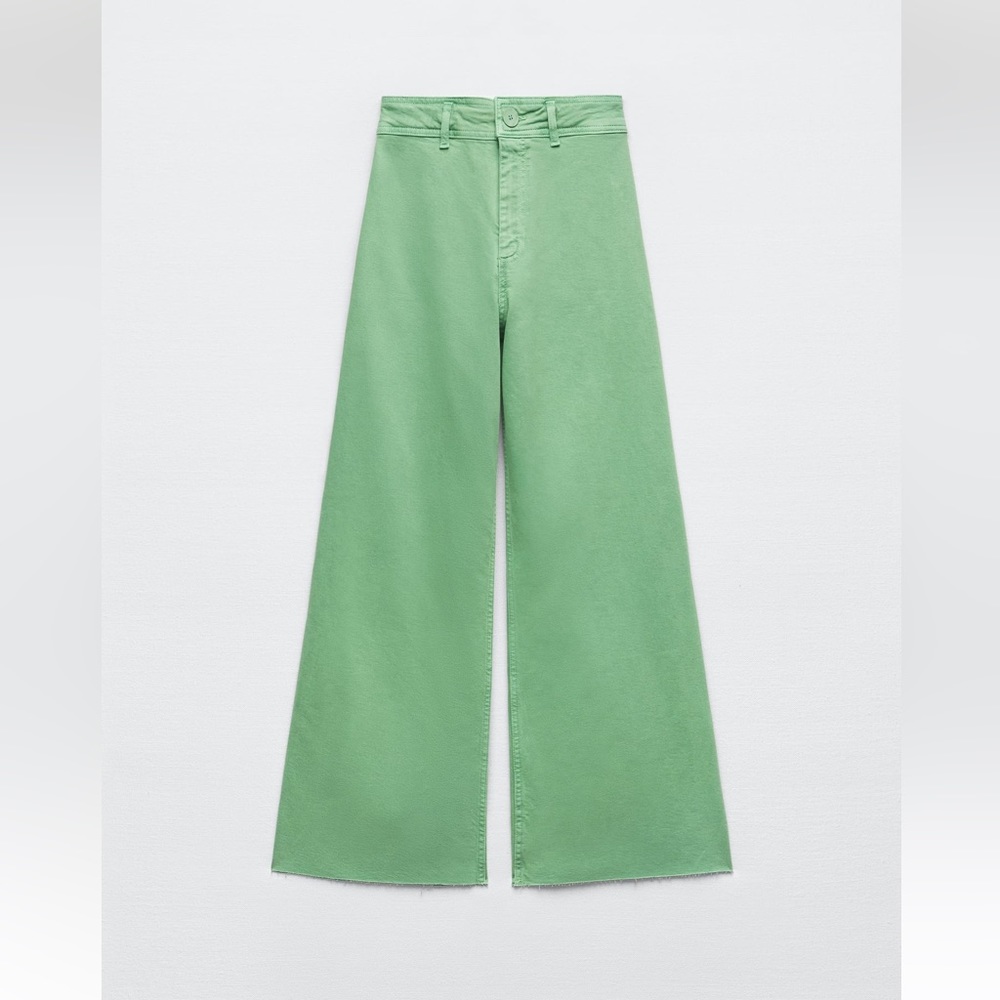 ZARA HIGH WAISTED ZW SAILOR STRAIGHT JEANS - Picture 8 of 11
